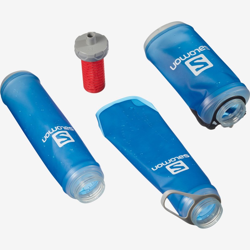 Salomon Soft Flask 500 ml/17 Oz 28 Clear Blue Poches à eau et flasques :  Snowleader