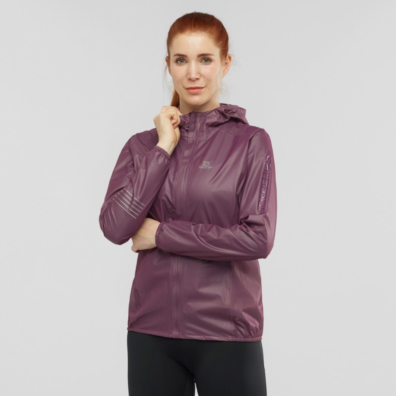 Veste Running SALOMON Femme LIGHTNING WP Rose AH 2018