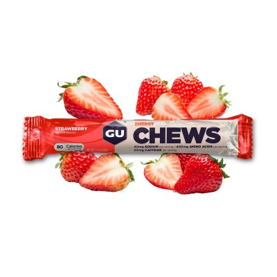 GU Chews 8 Gommes fraise