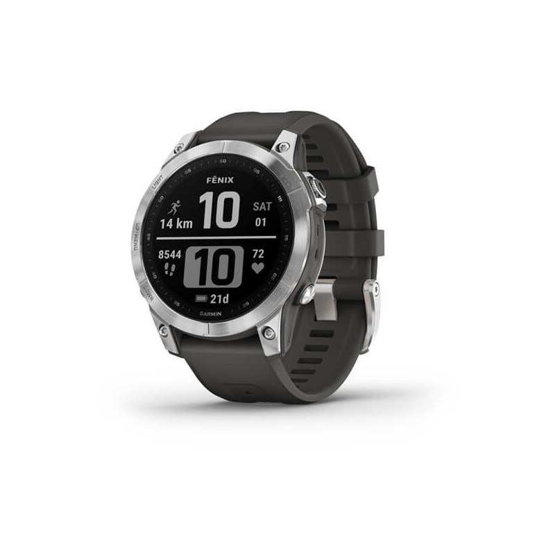 Montre cardio GPS pour le sport trail running GARMIN fenix 7x pro sapphire  solar ti