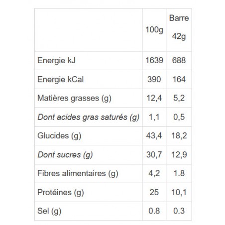 Barre proteinee Vegan Amande Fraise