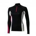 Maillot breath thermo virtual body 1/2zip G1 Femme noir/rose